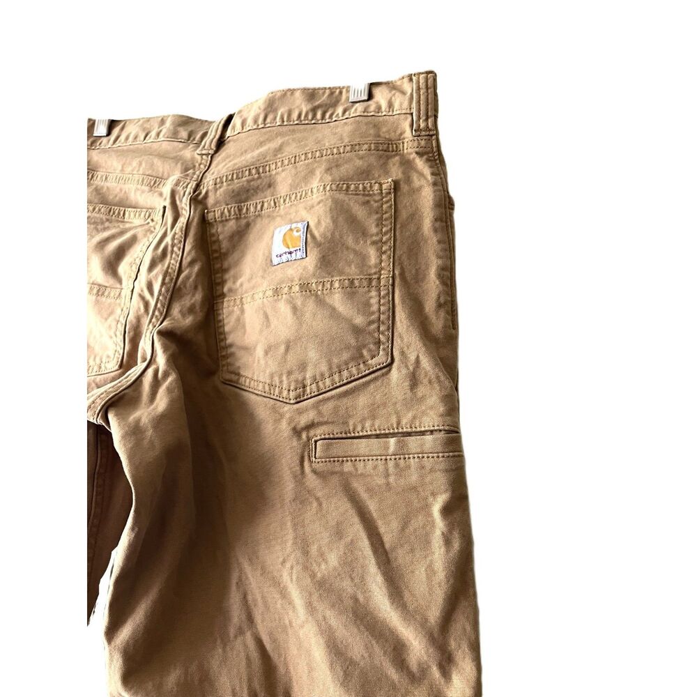 Carhartt Rugged Flex Relaxed Fit Canvas Work Pants Mens 30x32 Tan Brown